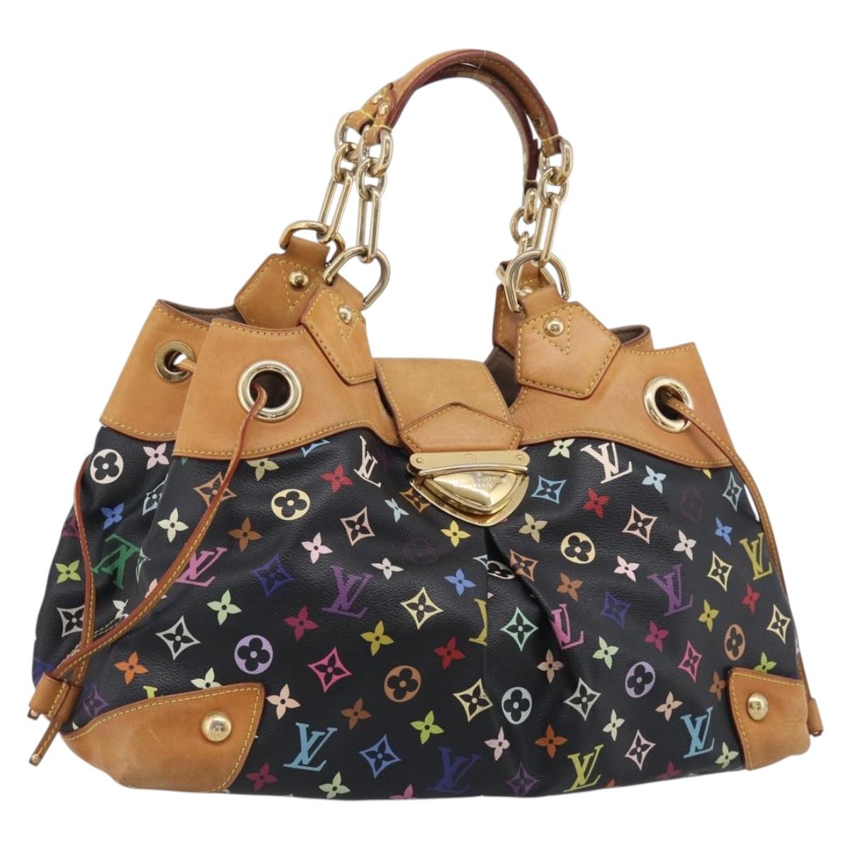 LOUIS VUITTON Monogram Multicolor Ursula Tote Bag Black M40124 LV Auth BA16788