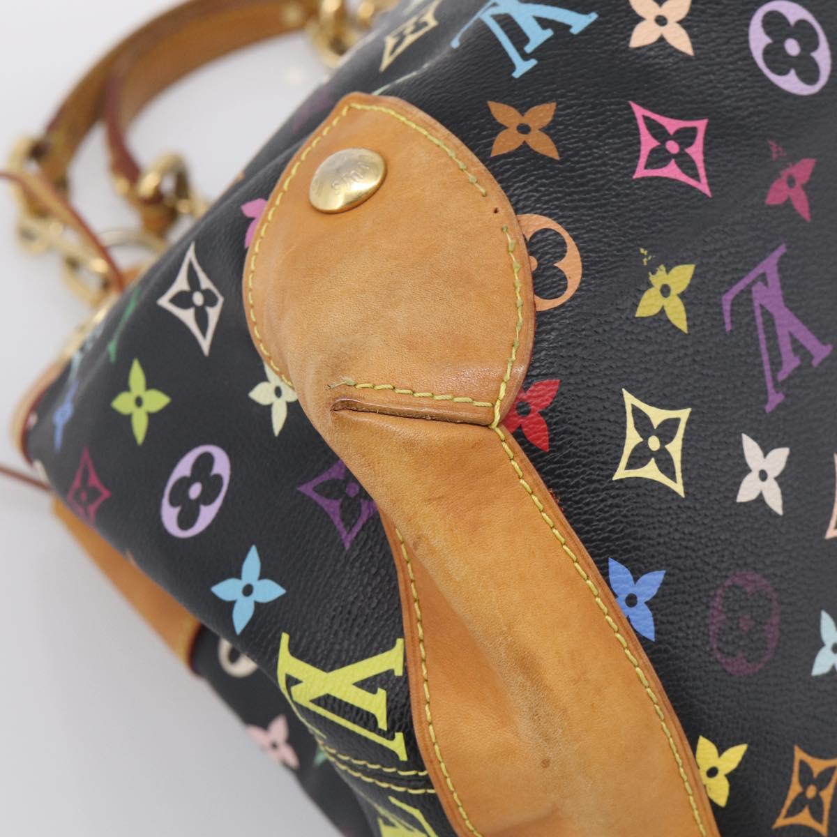 LOUIS VUITTON Monogram Multicolor Ursula Tote Bag Black M40124 LV Auth BA16788