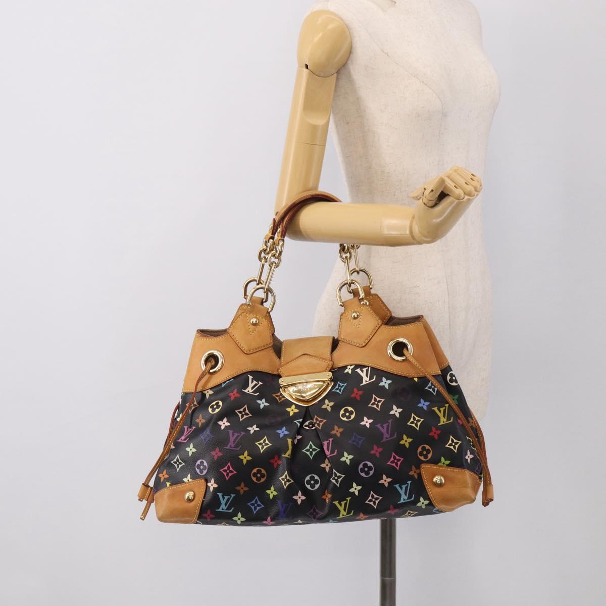 LOUIS VUITTON Monogram Multicolor Ursula Tote Bag Black M40124 LV Auth BA16788
