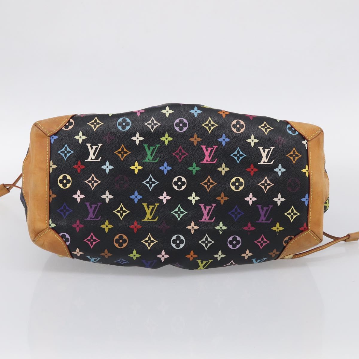 LOUIS VUITTON Monogram Multicolor Ursula Tote Bag Black M40124 LV Auth BA16788