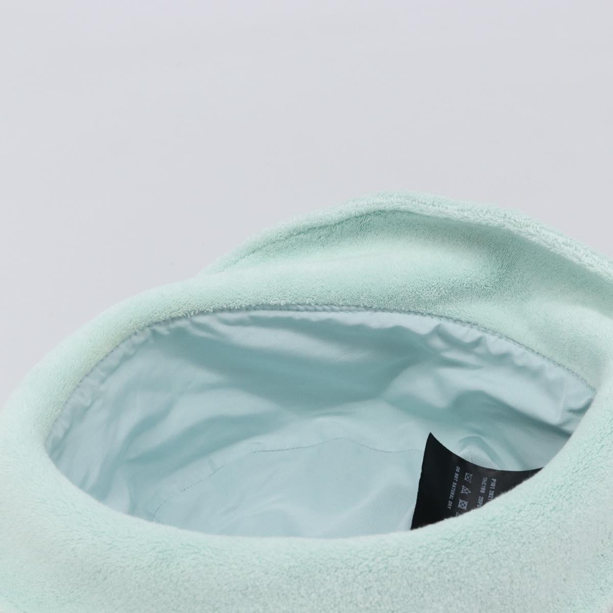 Miu Miu bucket Hat pile Light Blue White Auth BA16790A