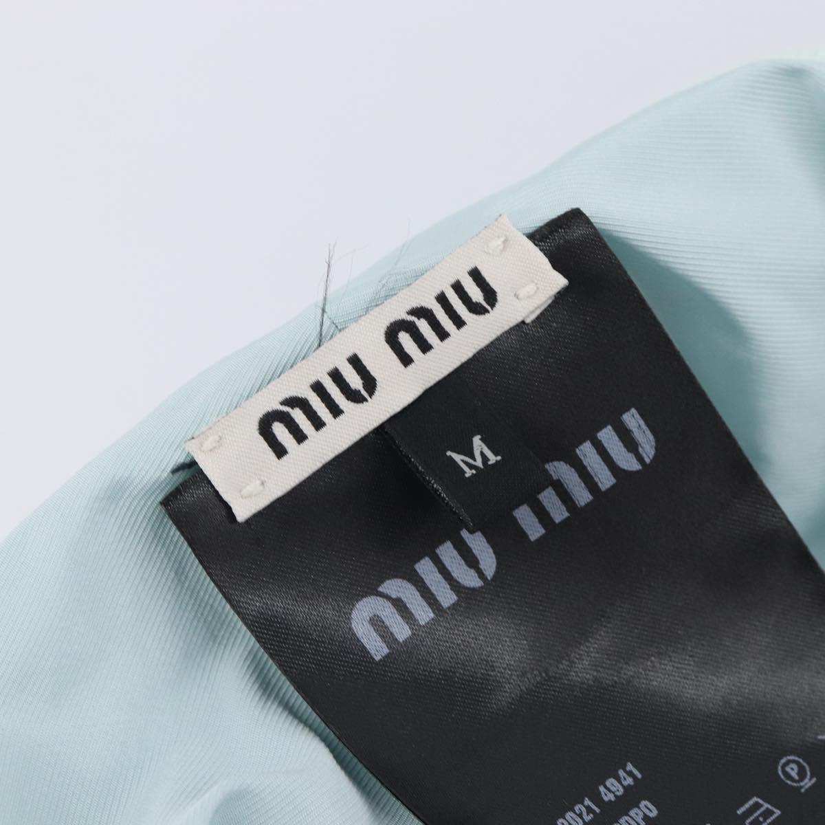 Miu Miu bucket Hat pile Light Blue White Auth BA16790A