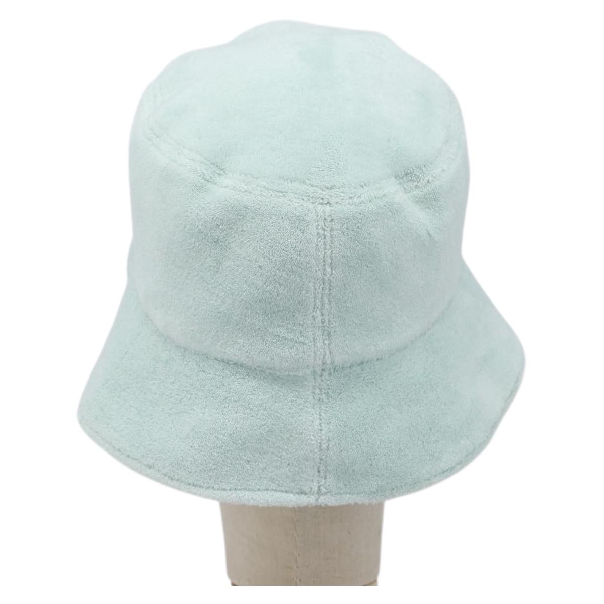 Miu Miu bucket Hat pile Light Blue White Auth BA16790A