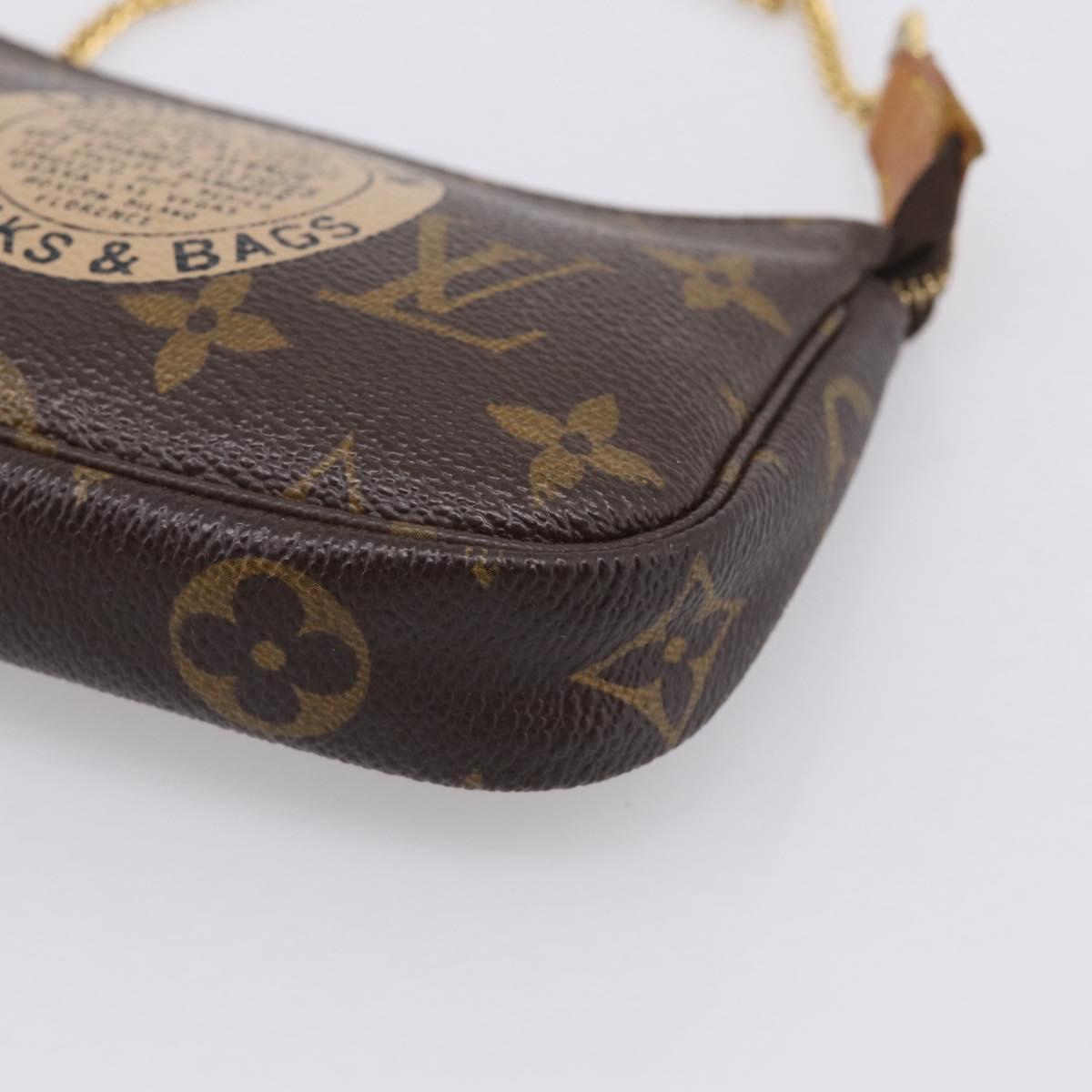 LOUIS VUITTON Monogram T&B Mini Pochette Accessoires Pouch M60153 Auth BA16792