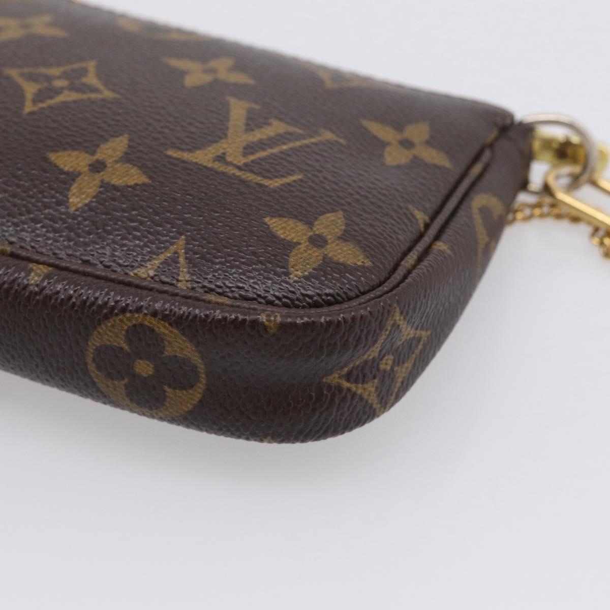 LOUIS VUITTON Monogram T&B Mini Pochette Accessoires Pouch M60153 Auth BA16792