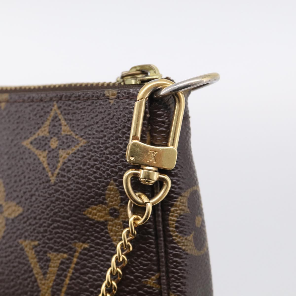 LOUIS VUITTON Monogram T&B Mini Pochette Accessoires Pouch M60153 Auth BA16792