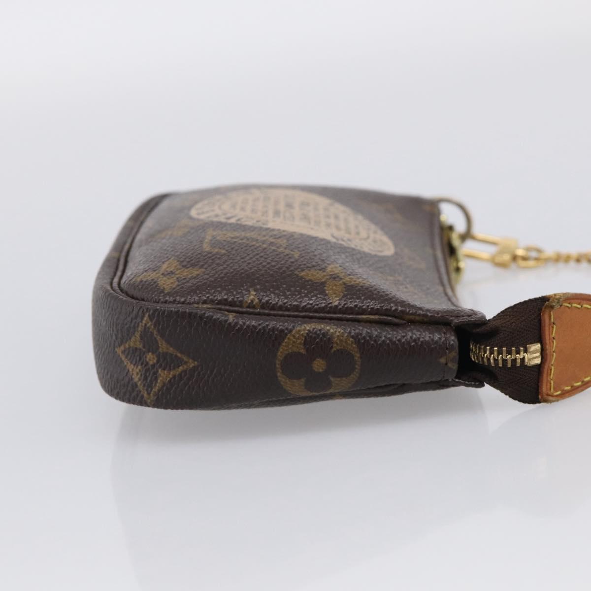 LOUIS VUITTON Monogram T&B Mini Pochette Accessoires Pouch M60153 Auth BA16792