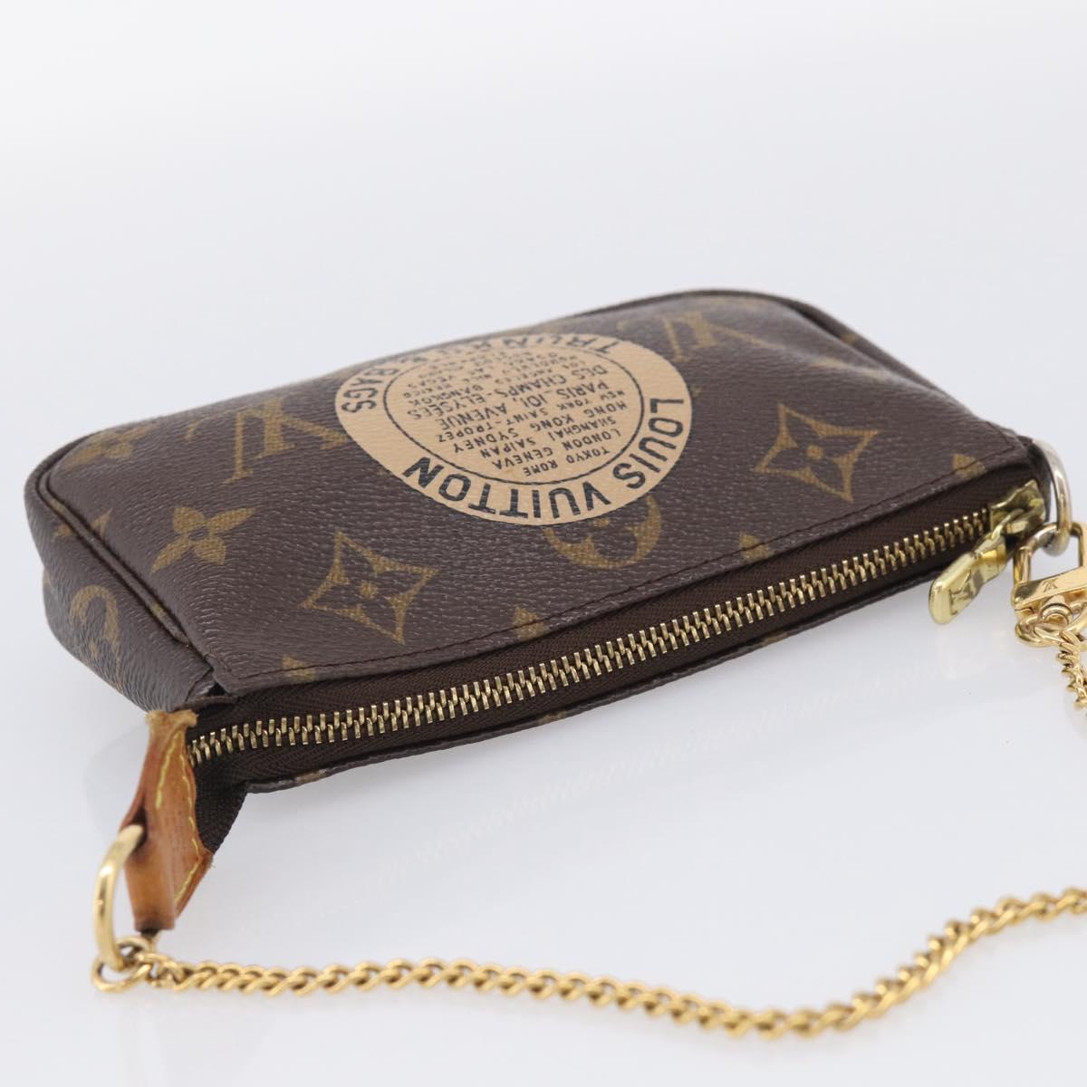 LOUIS VUITTON Monogram T&B Mini Pochette Accessoires Pouch M60153 Auth BA16792