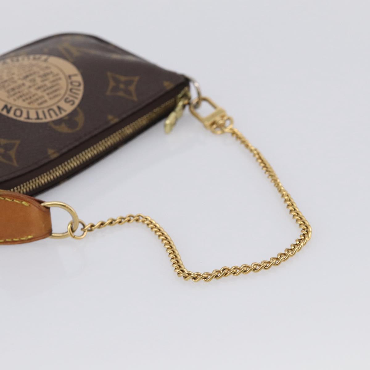 LOUIS VUITTON Monogram T&B Mini Pochette Accessoires Pouch M60153 Auth BA16792