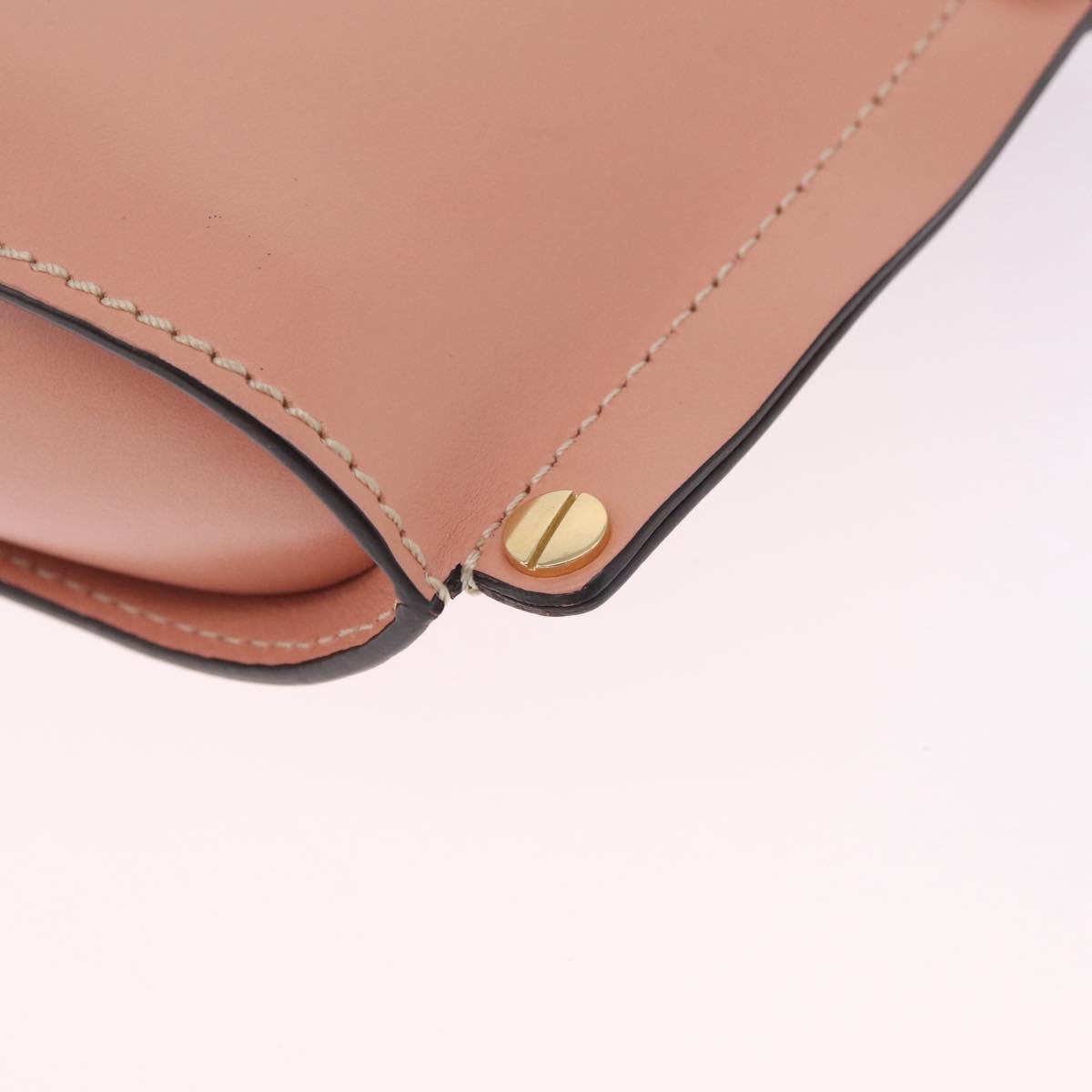 Chloe Abby Rocky Shoulder Bag Leather Pink Gold Tone Auth BA16799A