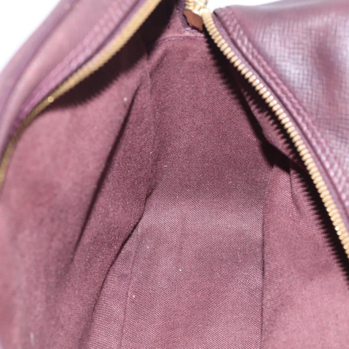 LOUIS VUITTON Taiga Reporter PM Shoulder Bag Acajou M30156 LV Auth BA16802