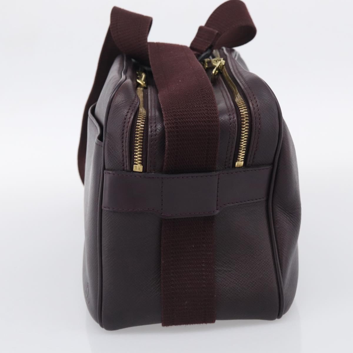 LOUIS VUITTON Taiga Reporter PM Shoulder Bag Acajou M30156 LV Auth BA16802