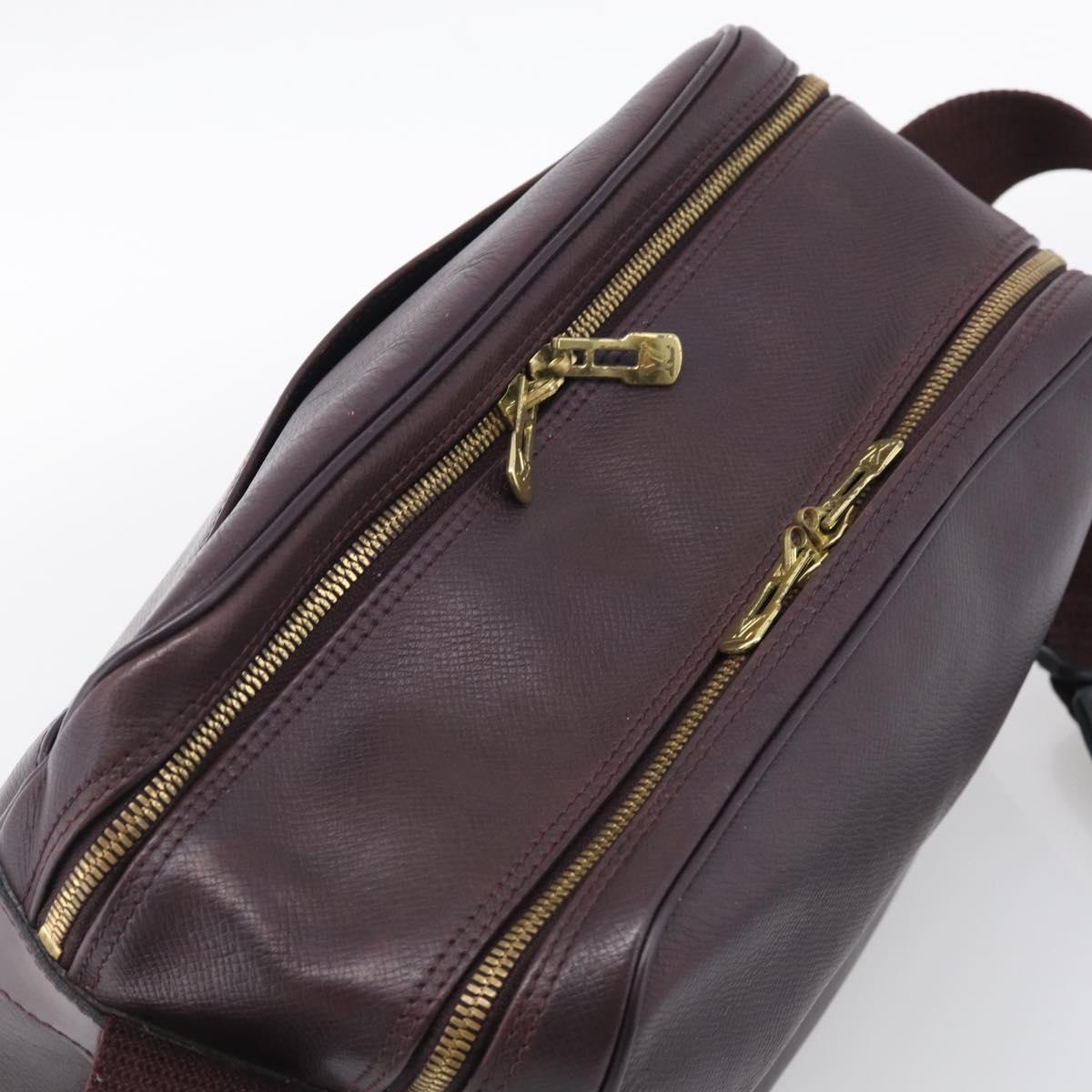 LOUIS VUITTON Taiga Reporter PM Shoulder Bag Acajou M30156 LV Auth BA16802