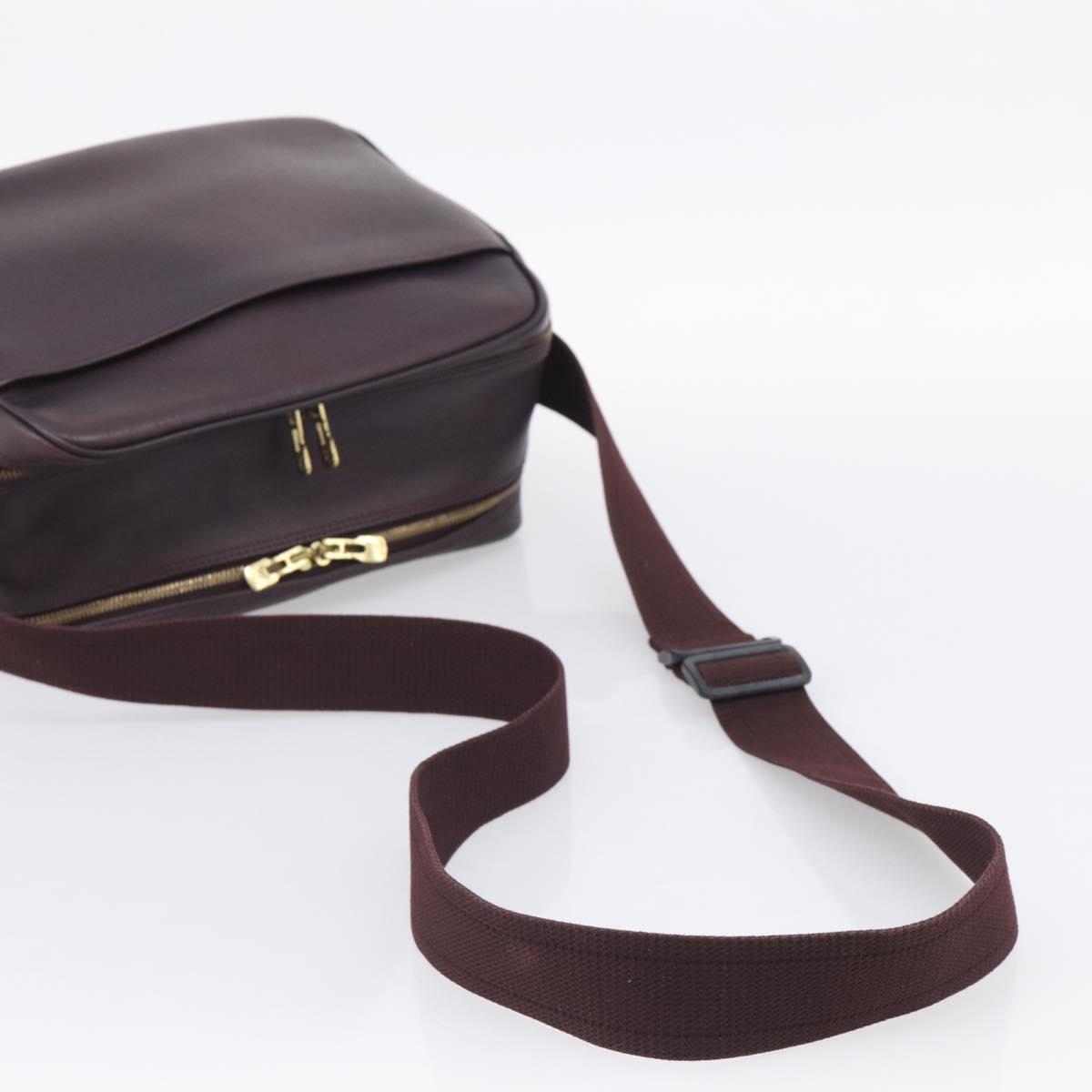 LOUIS VUITTON Taiga Reporter PM Shoulder Bag Acajou M30156 LV Auth BA16802