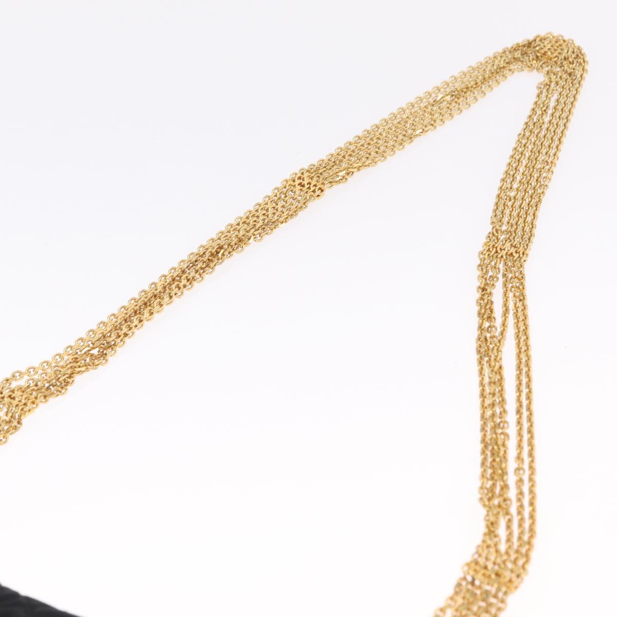 CHANEL Matelasse Chain Shoulder Bag Nylon Black Gold Tone CC Auth BA16807A