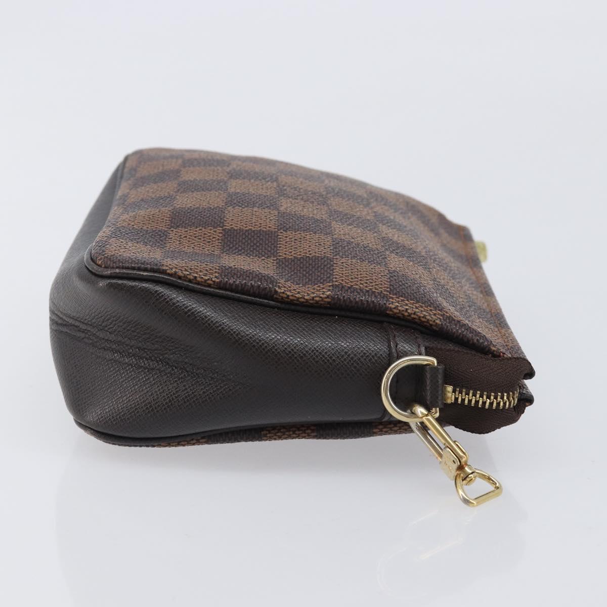 LOUIS VUITTON Damier Ebene Trousse Make Up Pouch N51982 LV Auth BA16808