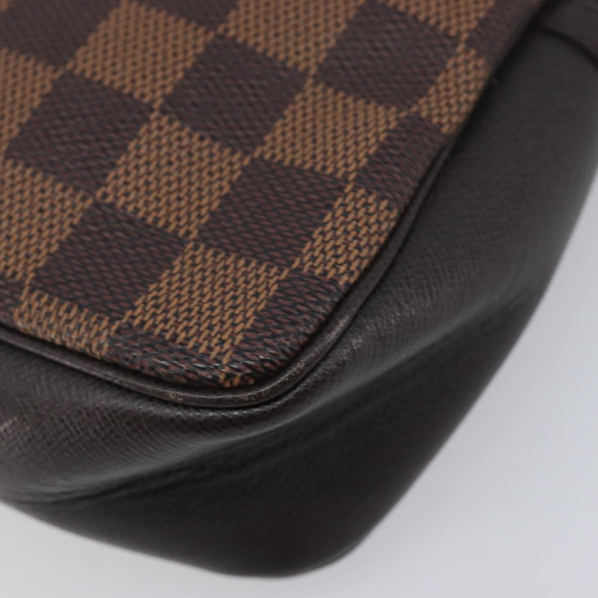 LOUIS VUITTON Damier Ebene Trousse Make Up Pouch N51982 LV Auth BA16808