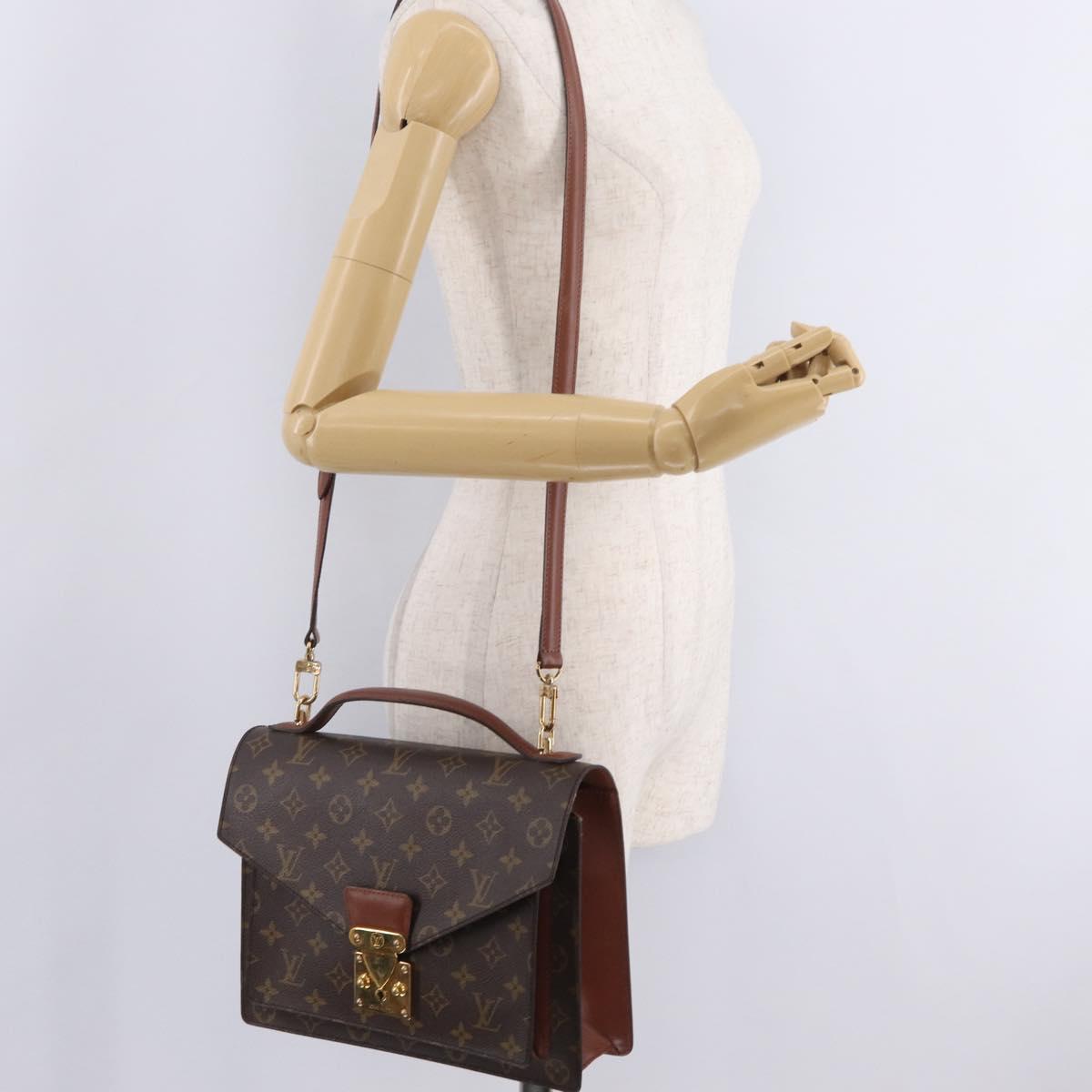 LOUIS VUITTON Monogram Monceau 28 Hand Bag 2way M51185 LV Auth BA16817A