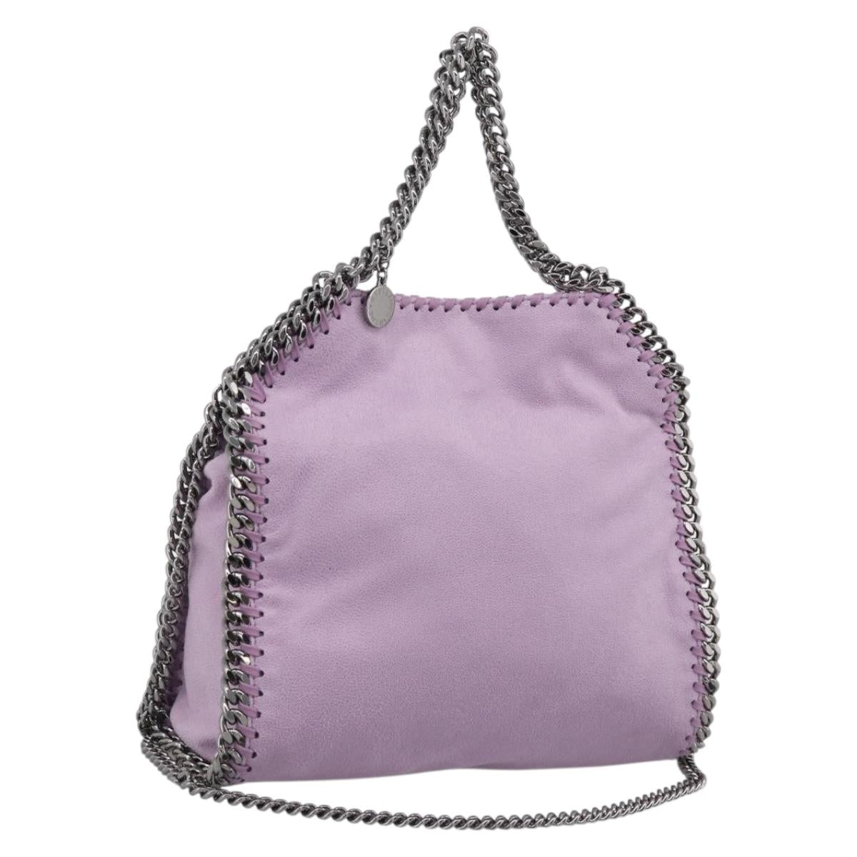 Stella McCartney Falabella Chain Hand Bag Polyester 2way Purple Auth BA16818A