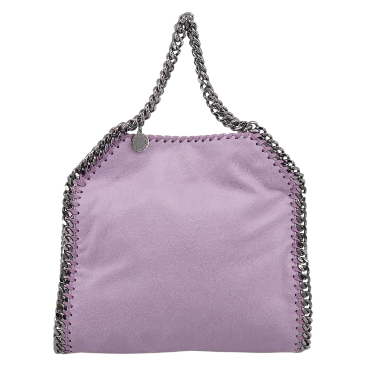 Stella McCartney Falabella Chain Hand Bag Polyester 2way Purple Auth BA16818A