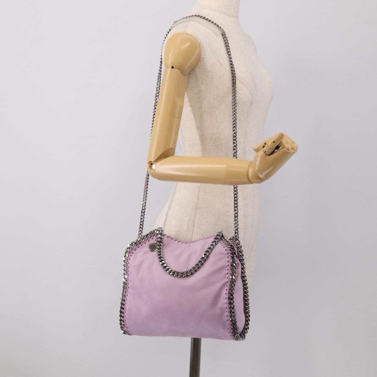 Stella McCartney Falabella Chain Hand Bag Polyester 2way Purple Auth BA16818A