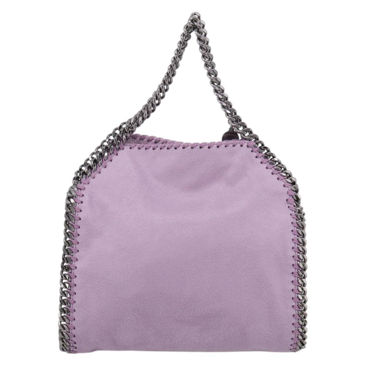 Stella McCartney Falabella Chain Hand Bag Polyester 2way Purple Auth BA16818A