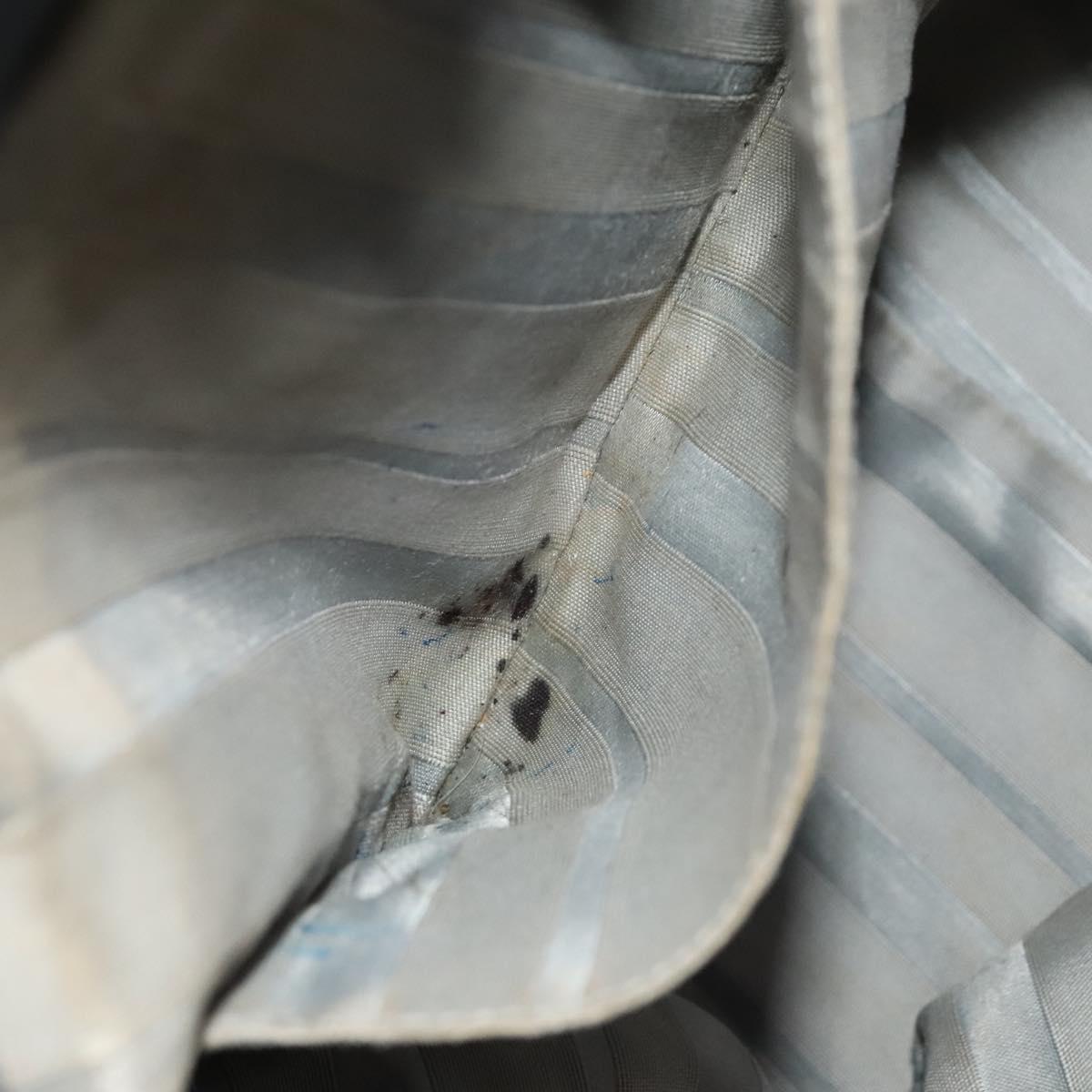 CHANEL COCO Mark Tote Bag Coated Canvas Blue CC Auth BA1682