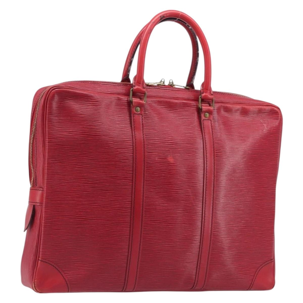 LOUIS VUITTON Epi Porte Documents Voyage Business Bag Red M54477 LV Auth BA16822