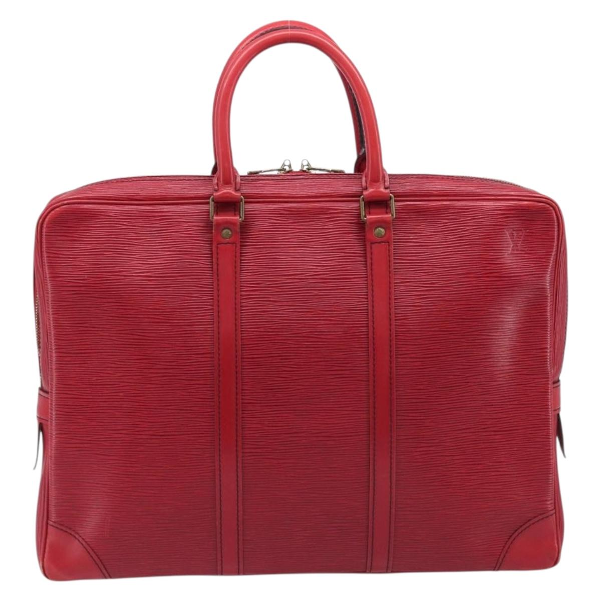 LOUIS VUITTON Epi Porte Documents Voyage Business Bag Red M54477 LV Auth BA16822
