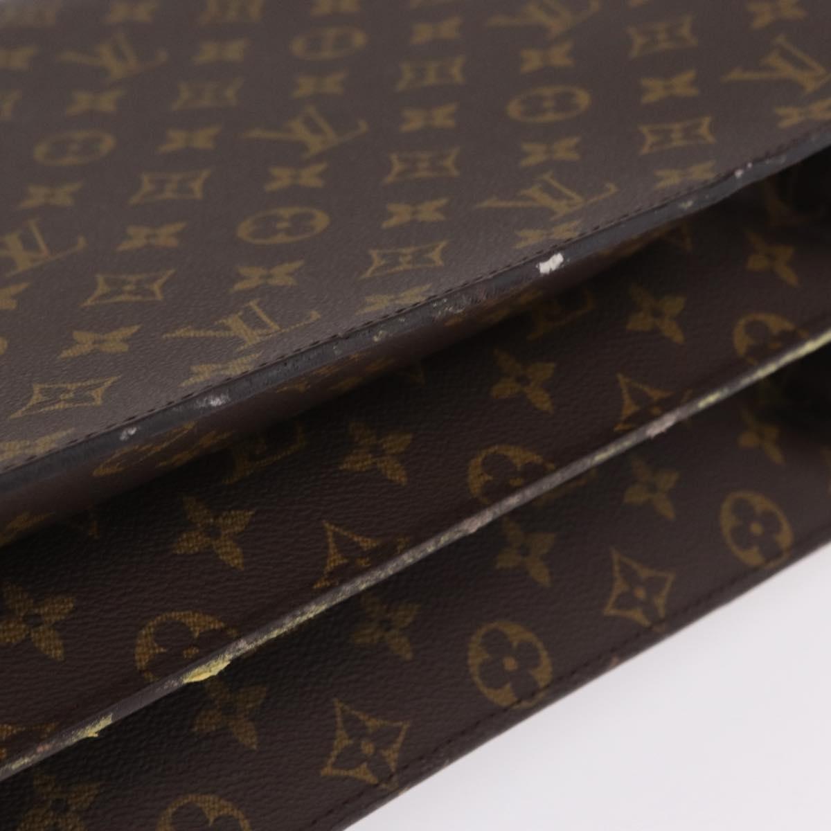 LOUIS VUITTON Monogram Serviette Fermoir Business Bag M53305 LV Auth BA16824