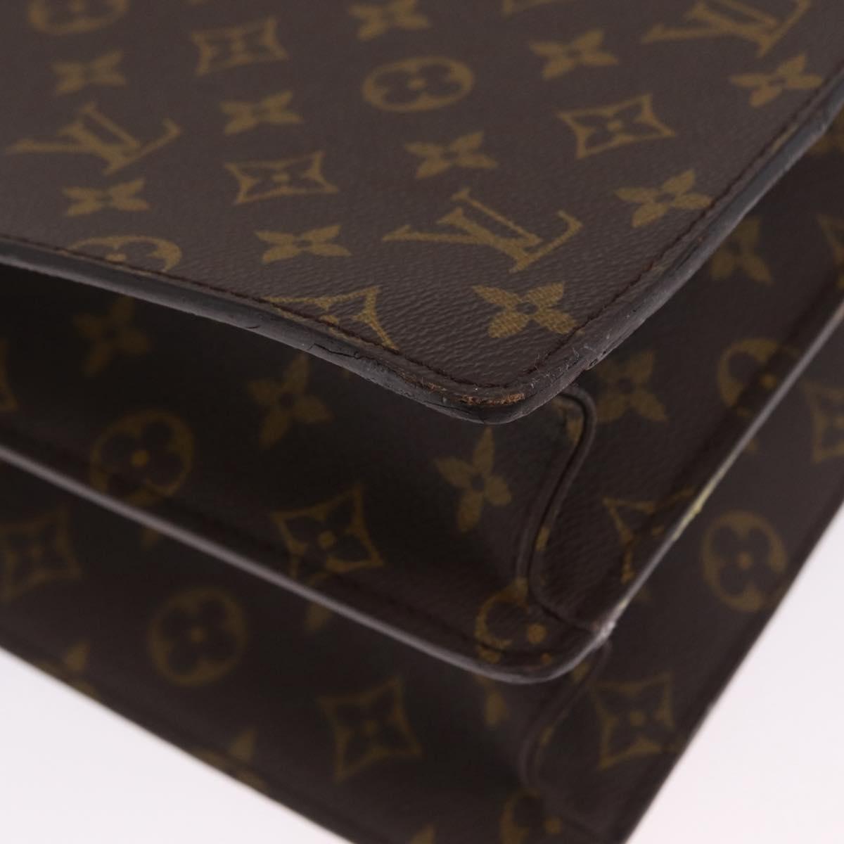 LOUIS VUITTON Monogram Serviette Fermoir Business Bag M53305 LV Auth BA16824