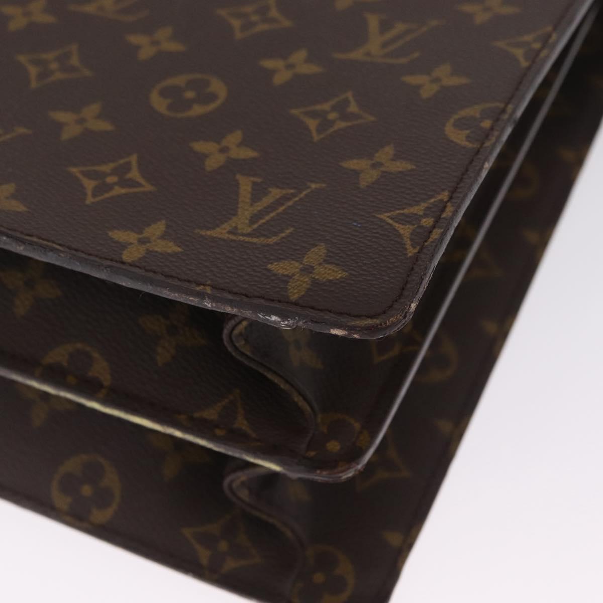 LOUIS VUITTON Monogram Serviette Fermoir Business Bag M53305 LV Auth BA16824