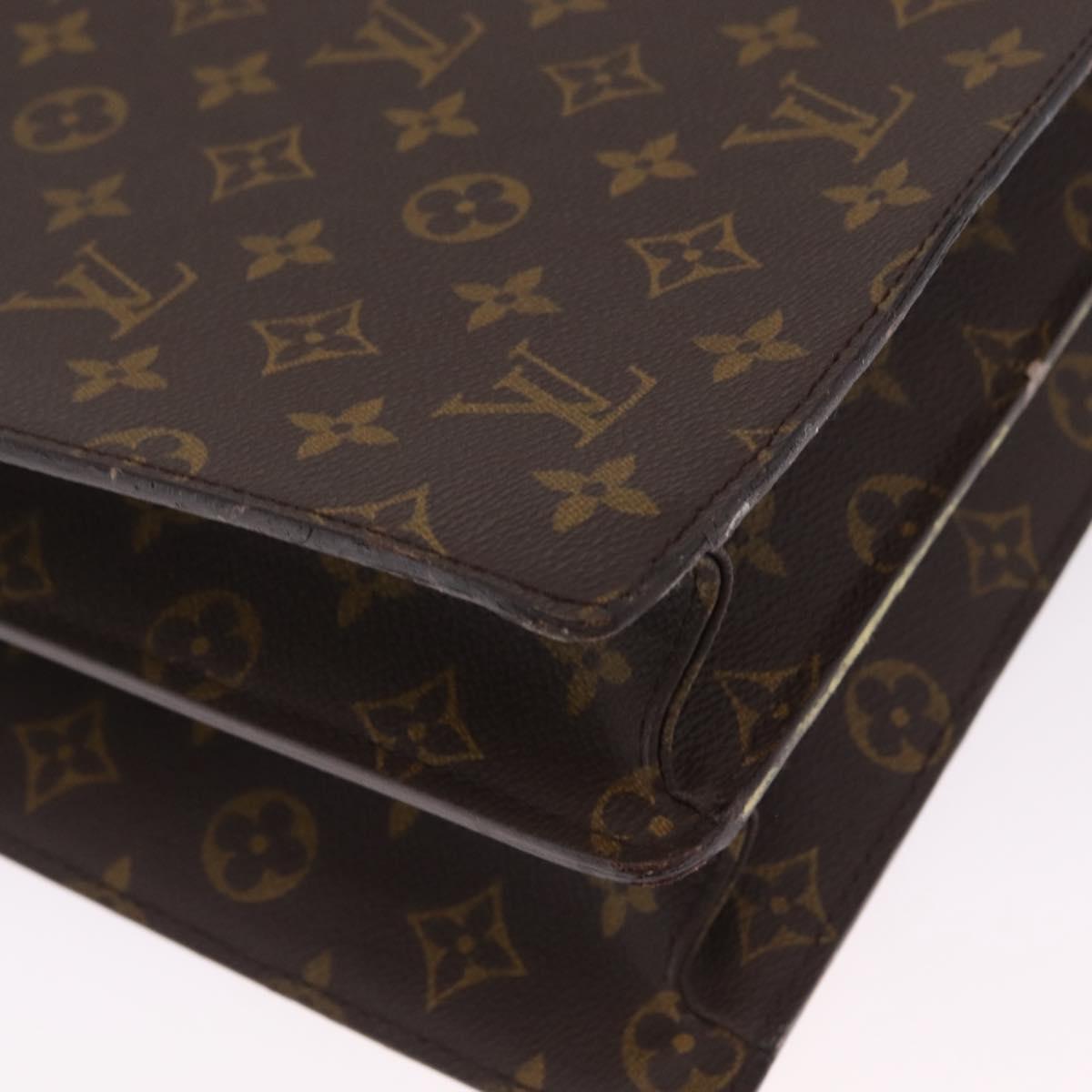 LOUIS VUITTON Monogram Serviette Fermoir Business Bag M53305 LV Auth BA16824
