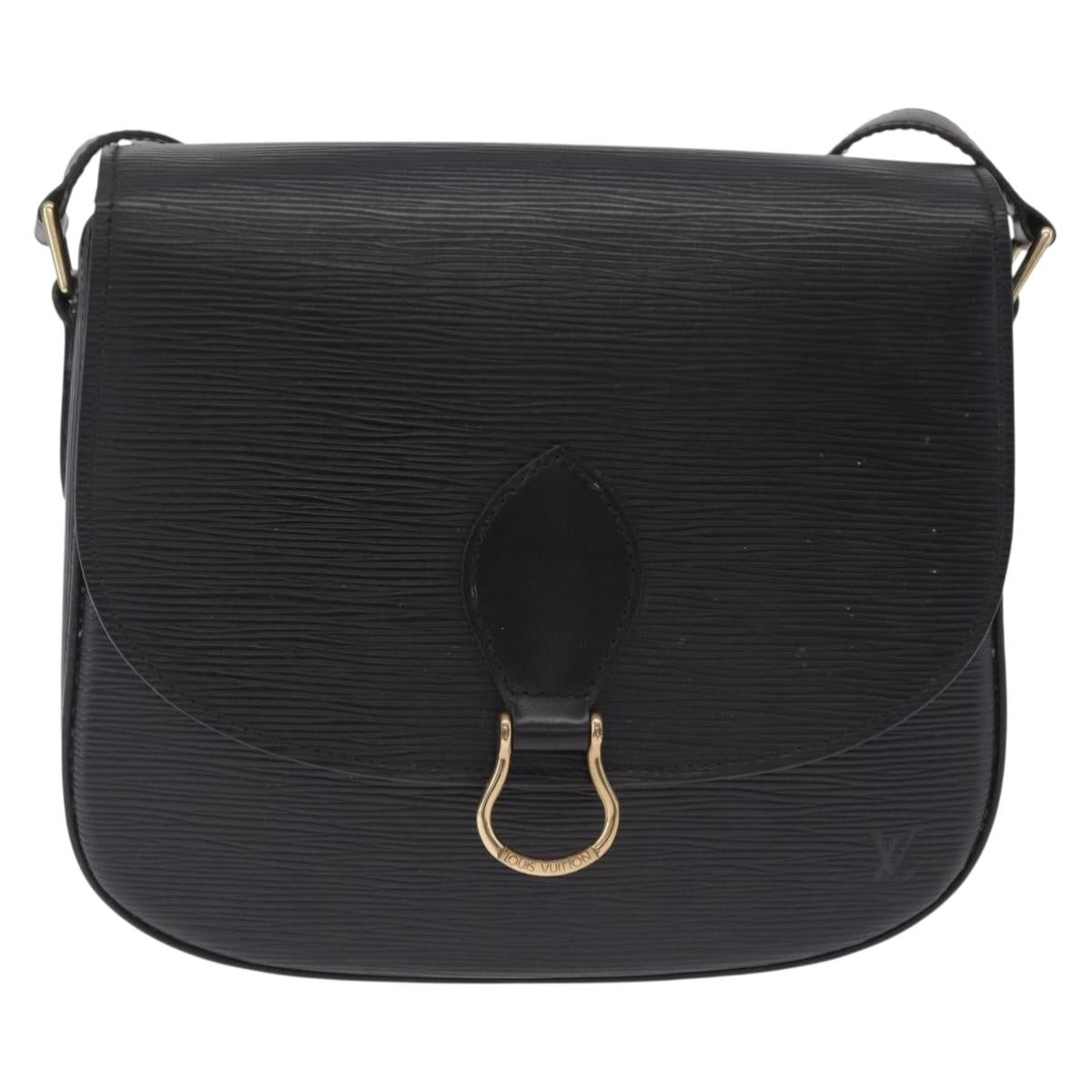 LOUIS VUITTON Epi Saint Cloud GM Shoulder Bag Black M52192 LV Auth BA16825A