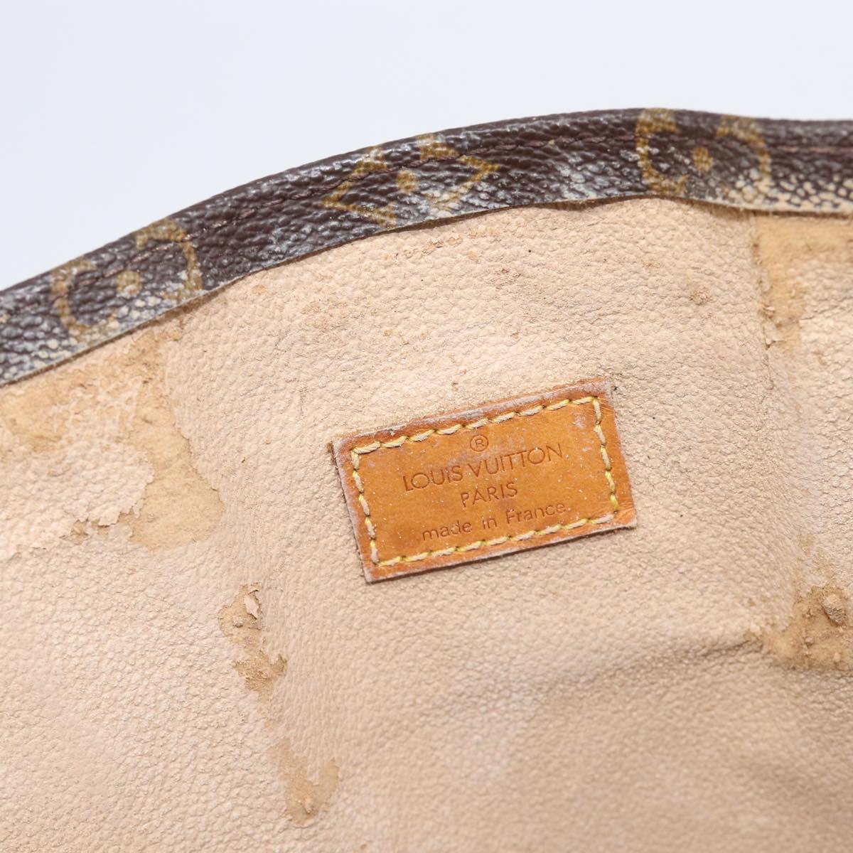 LOUIS VUITTON Monogram Sac Plat Hand Bag M51140 LV Auth BA16830