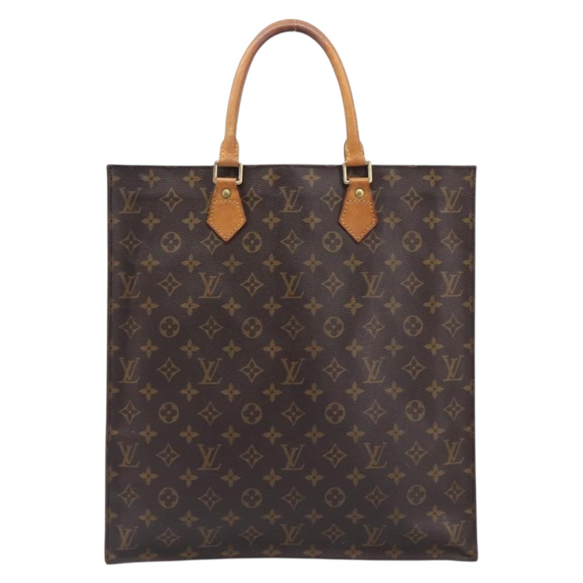 LOUIS VUITTON Monogram Sac Plat Hand Bag M51140 LV Auth BA16830