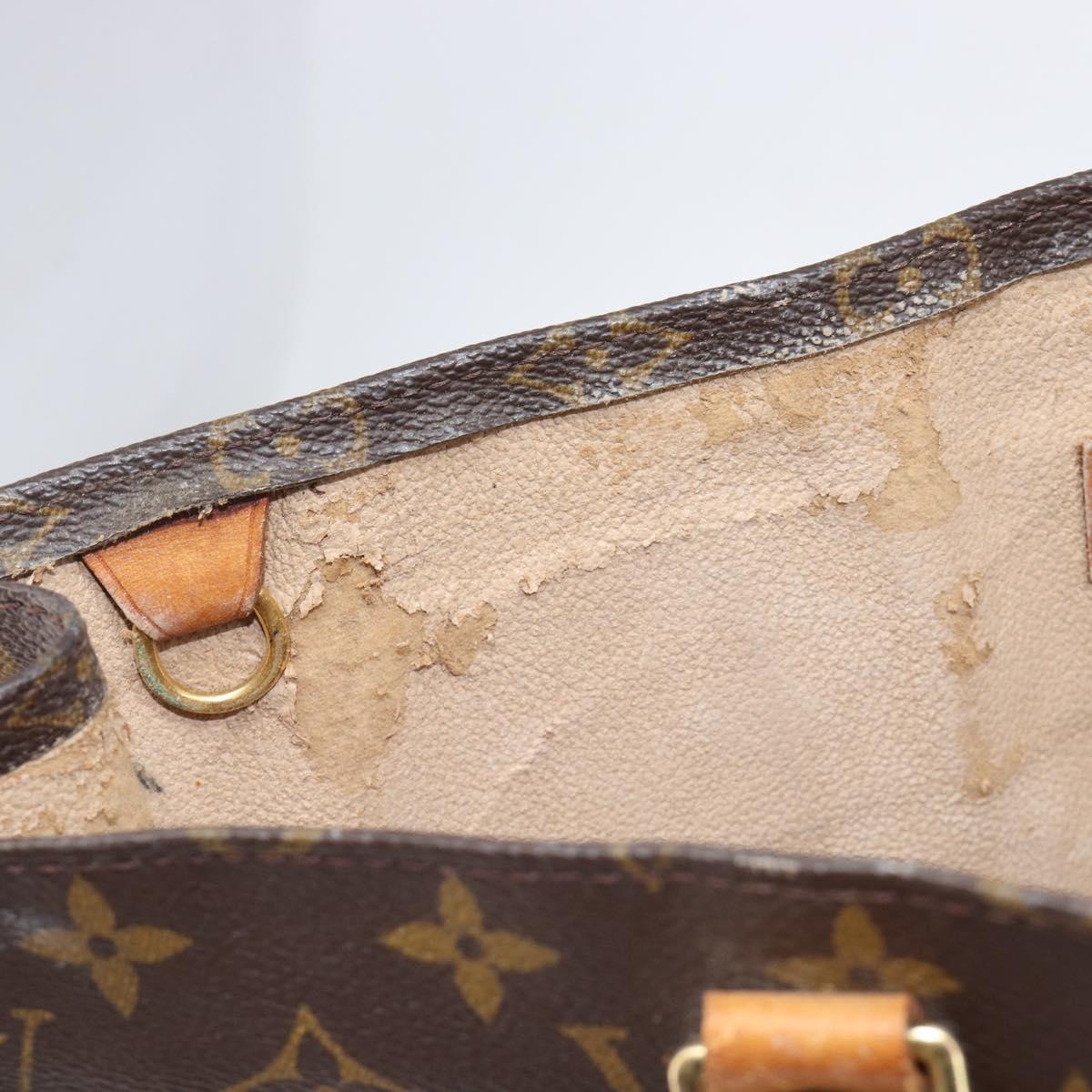LOUIS VUITTON Monogram Sac Plat Hand Bag M51140 LV Auth BA16830