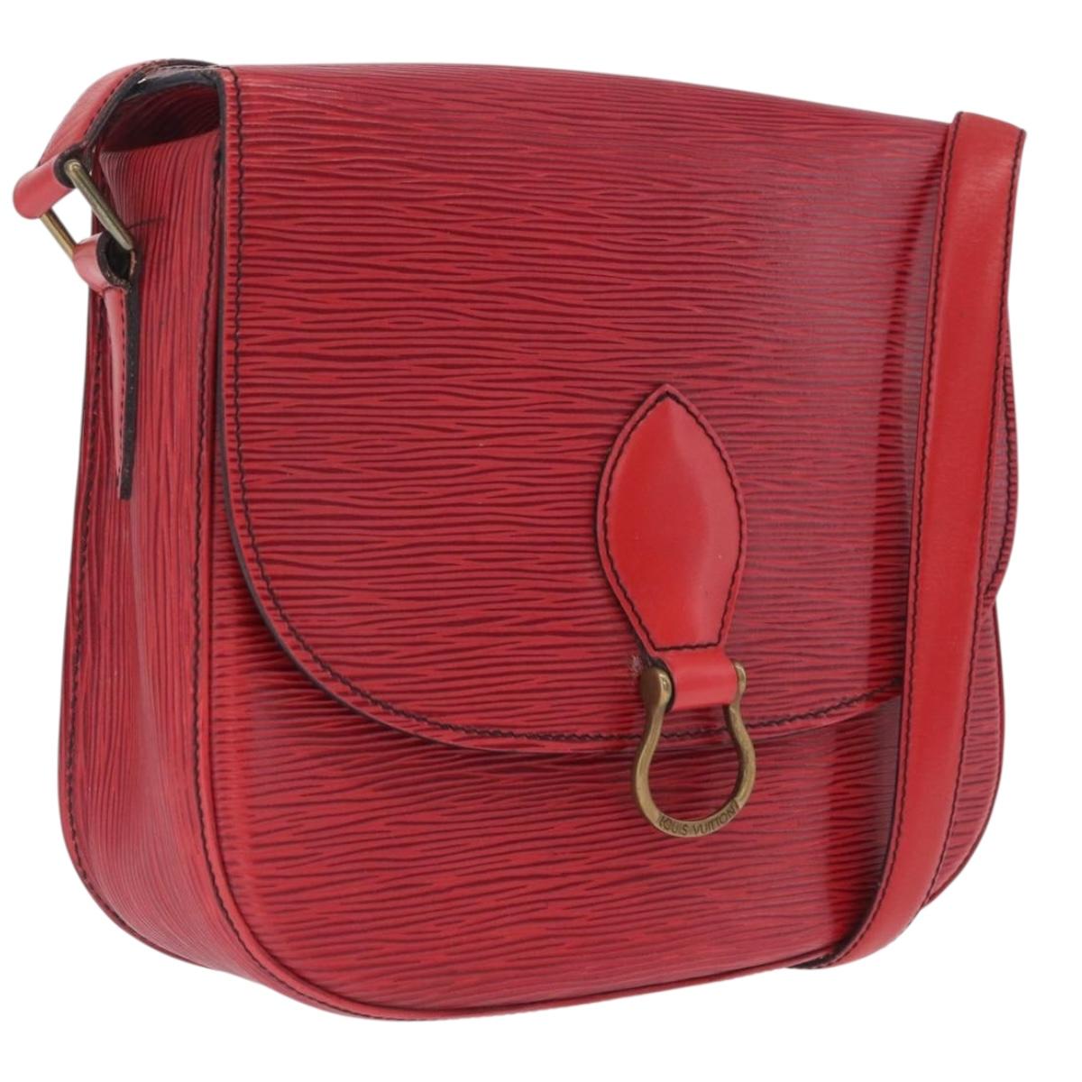 LOUIS VUITTON Epi Saint Cloud GM Shoulder Bag Red M52197 LV Auth BA16833