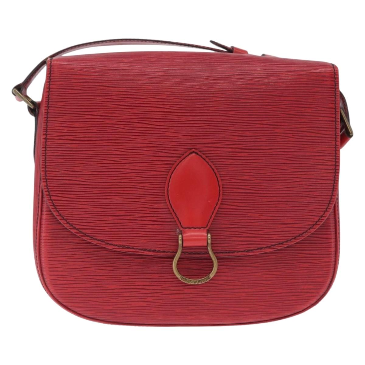 LOUIS VUITTON Epi Saint Cloud GM Shoulder Bag Red M52197 LV Auth BA16833