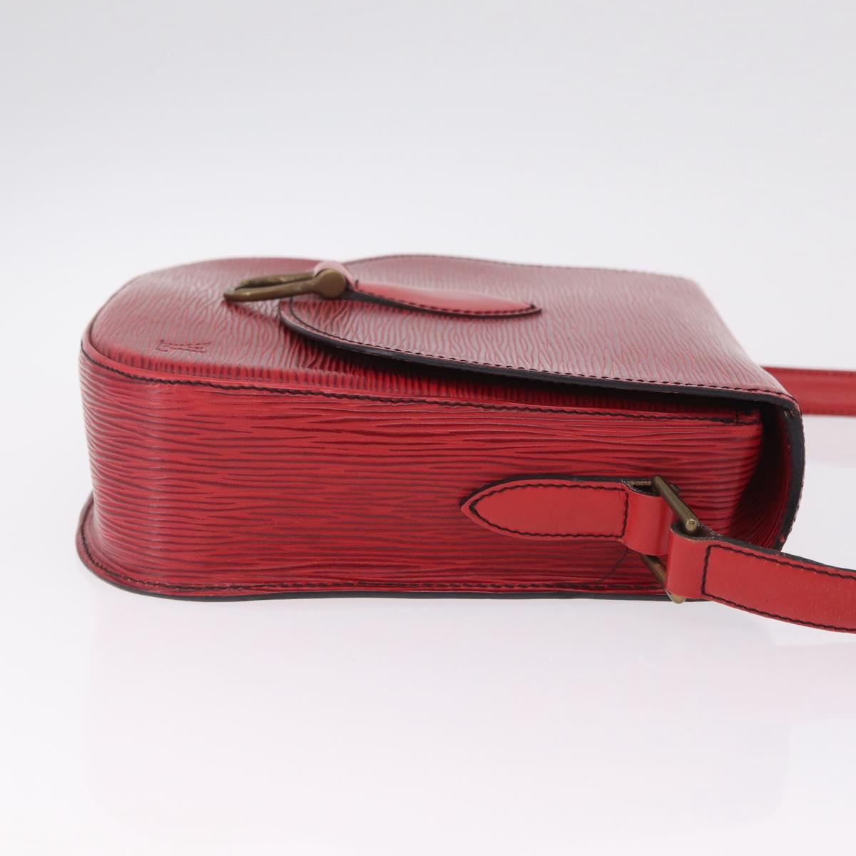 LOUIS VUITTON Epi Saint Cloud GM Shoulder Bag Red M52197 LV Auth BA16833