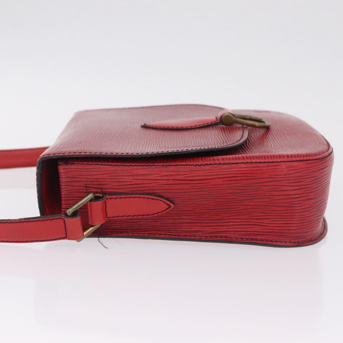 LOUIS VUITTON Epi Saint Cloud GM Shoulder Bag Red M52197 LV Auth BA16833