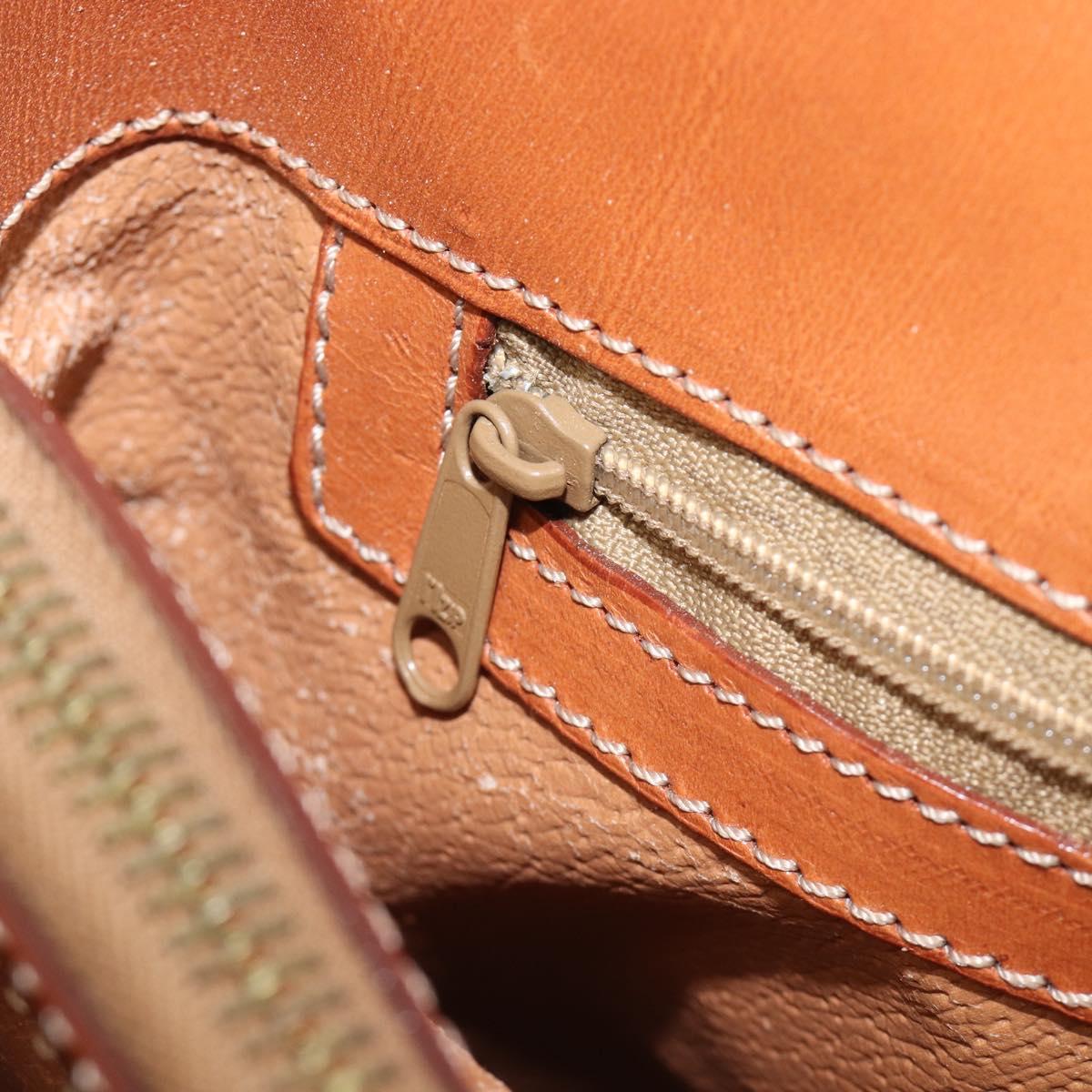 CELINE Macadam Hand Bag PVC Brown Gold Tone Auth BA16840