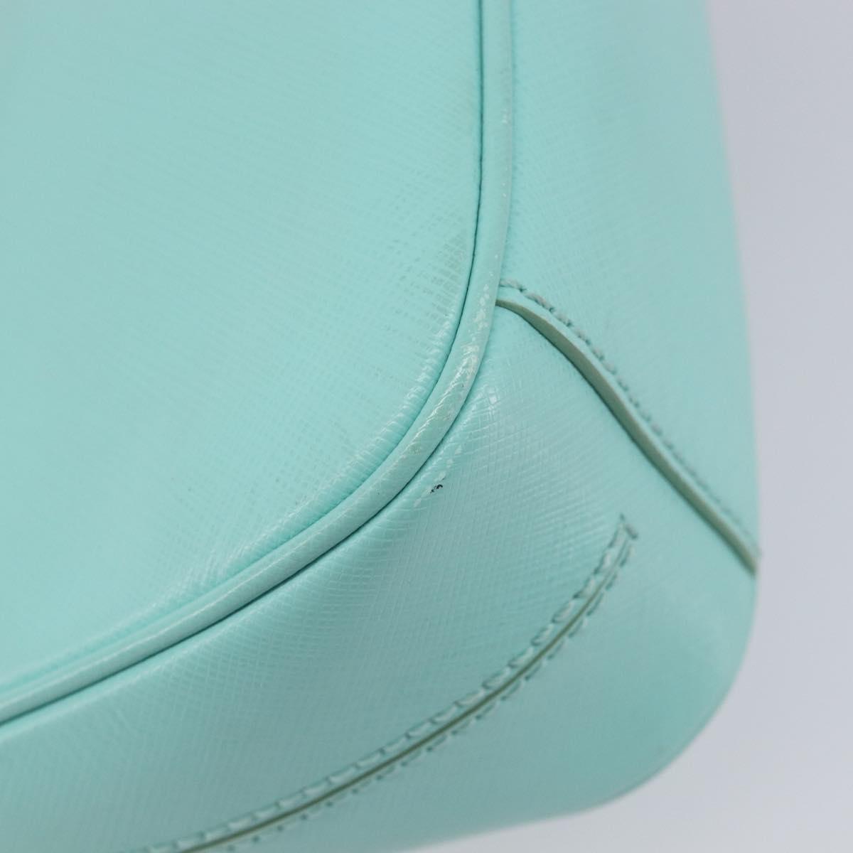 Salvatore Ferragamo Gancini Chain Shoulder Bag Leather Light Blue Auth BA16843A