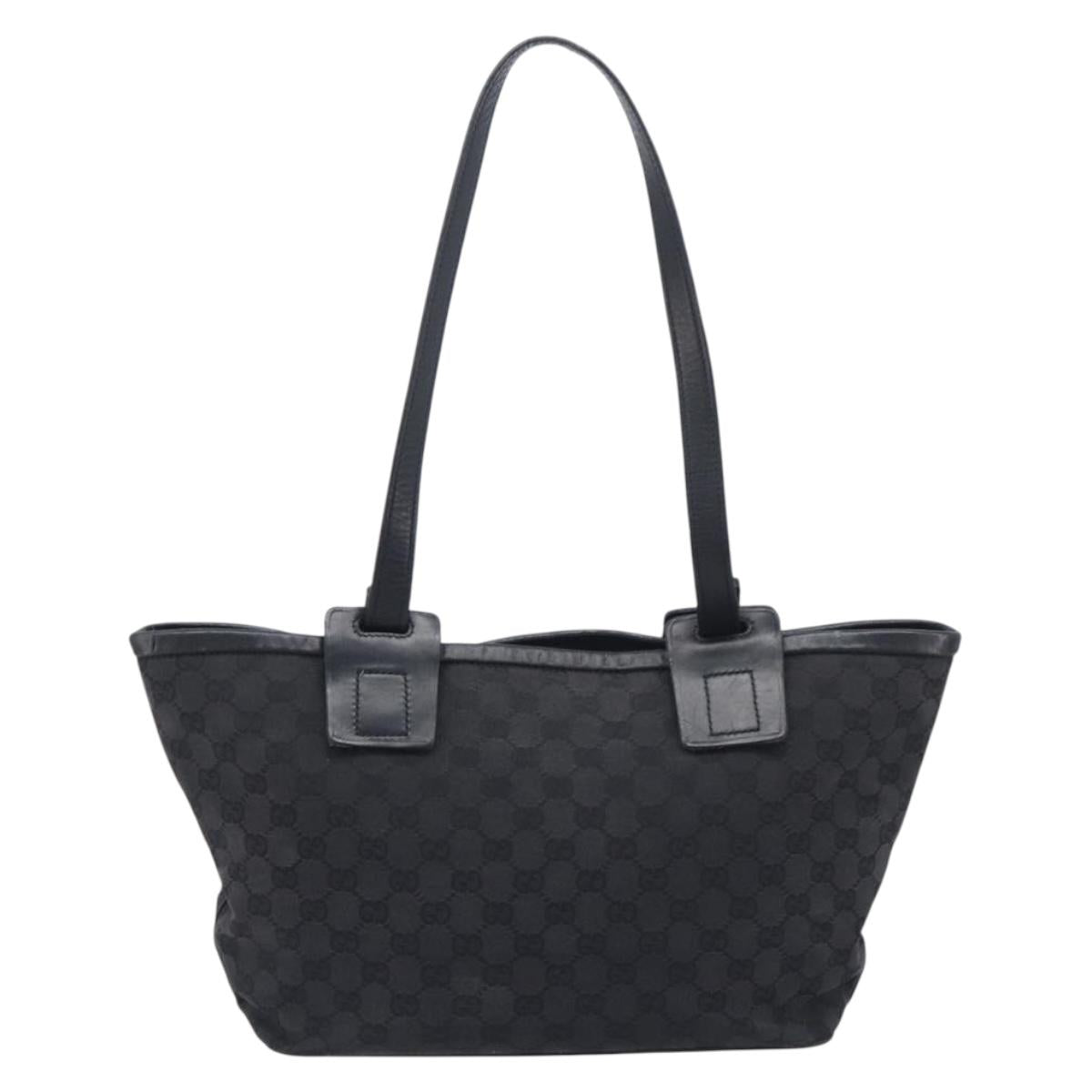 GUCCI GG Canvas Tote Bag Black 106241 Auth BA16850