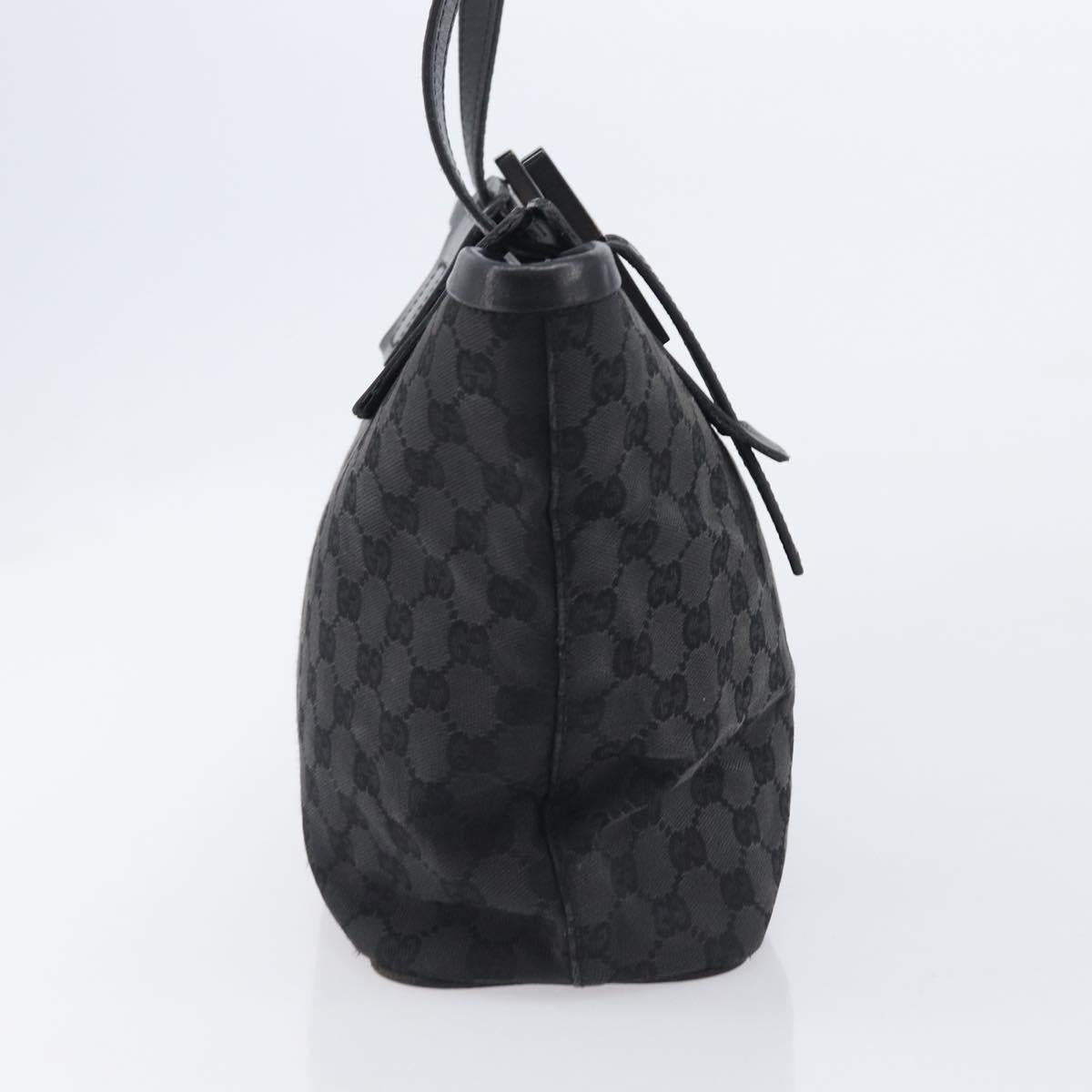 GUCCI GG Canvas Tote Bag Black 106241 Auth BA16850