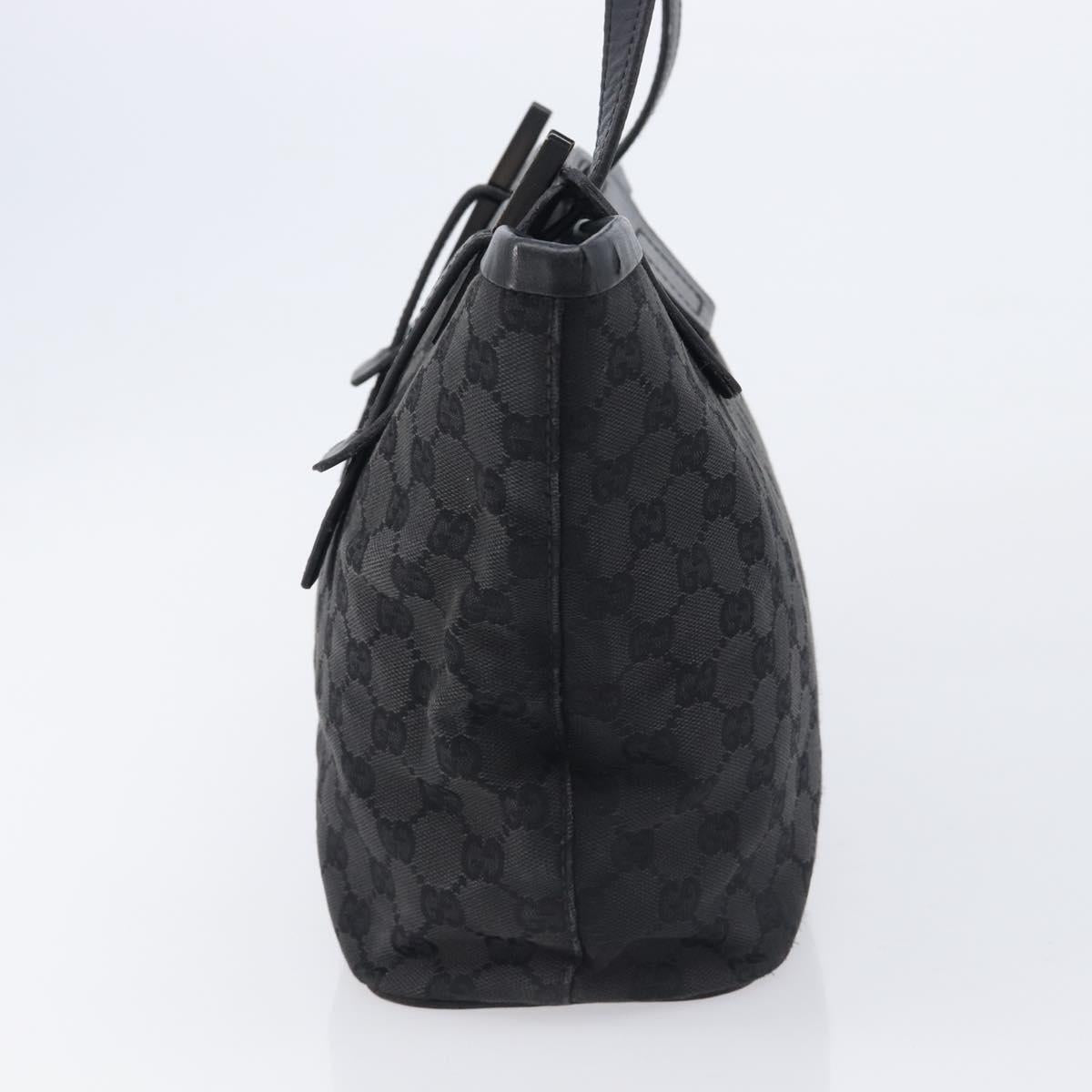 GUCCI GG Canvas Tote Bag Black 106241 Auth BA16850