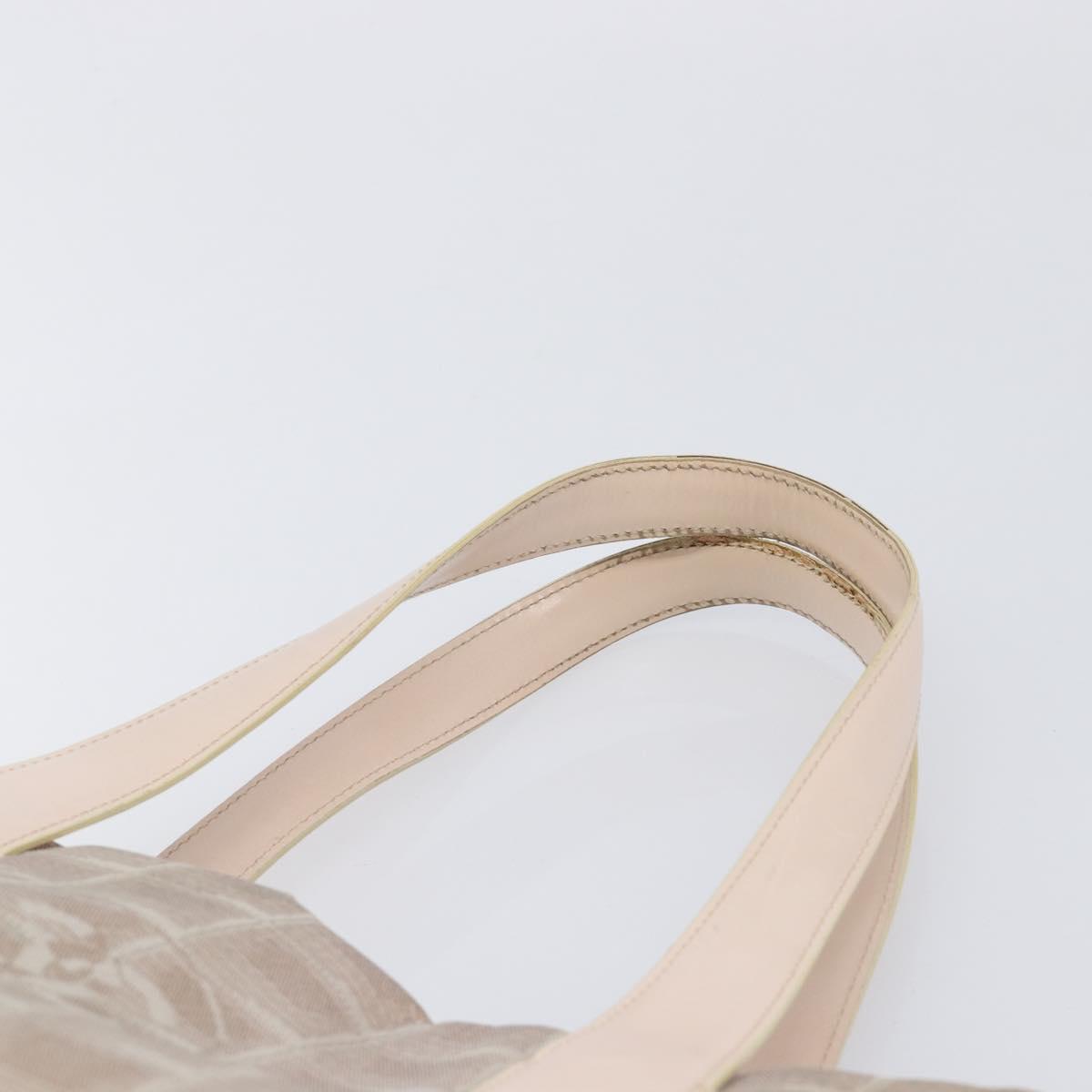 CHANEL New Travel Line Hand Bag Canvas Gold CC Auth BA16853
