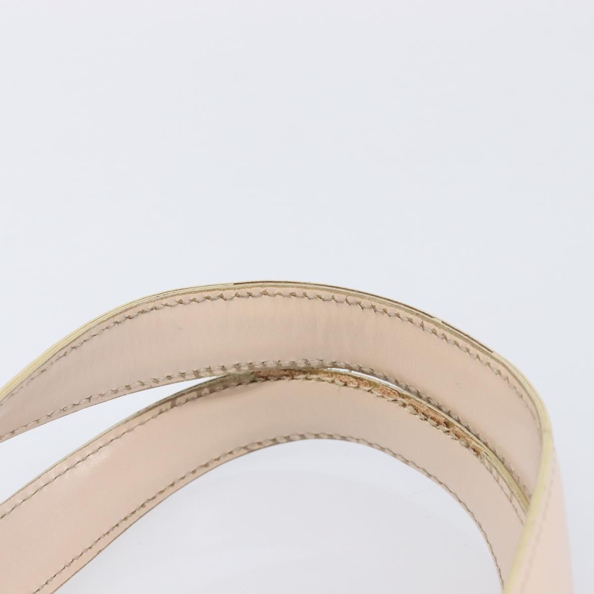 CHANEL New Travel Line Hand Bag Canvas Gold CC Auth BA16853