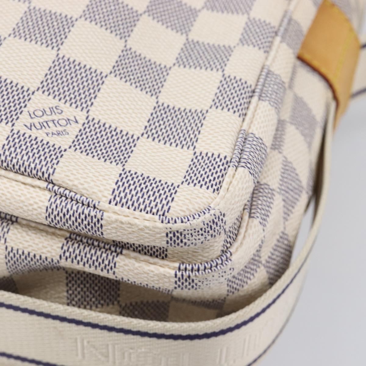 LOUIS VUITTON Damier Azur Naviglio Shoulder Bag N51189 LV Auth BA16856A