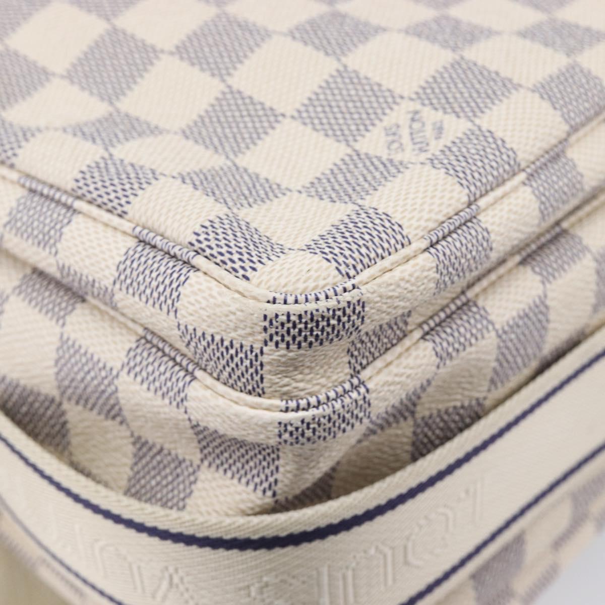 LOUIS VUITTON Damier Azur Naviglio Shoulder Bag N51189 LV Auth BA16856A